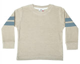 Kids Thermal Shirt - Oatmeal/Dusty Blue