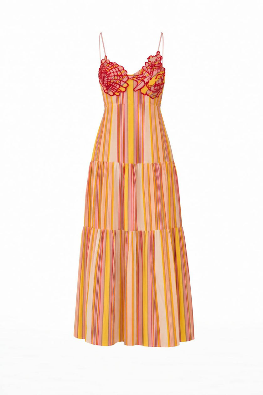 Taylor Candy Stripe Midi Dress
