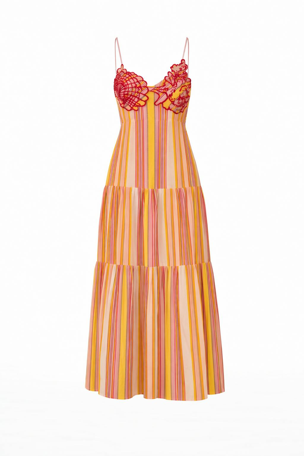 Taylor Candy Stripe Midi Dress