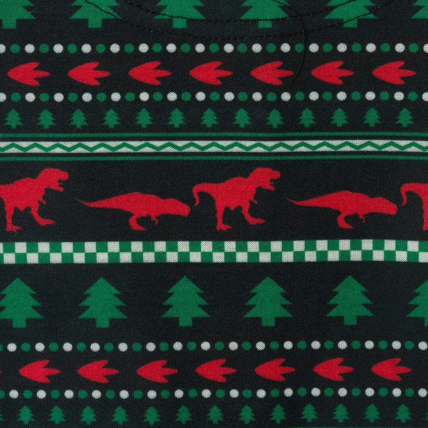Boys Buttondown Pajama Set | Holiday Dinos