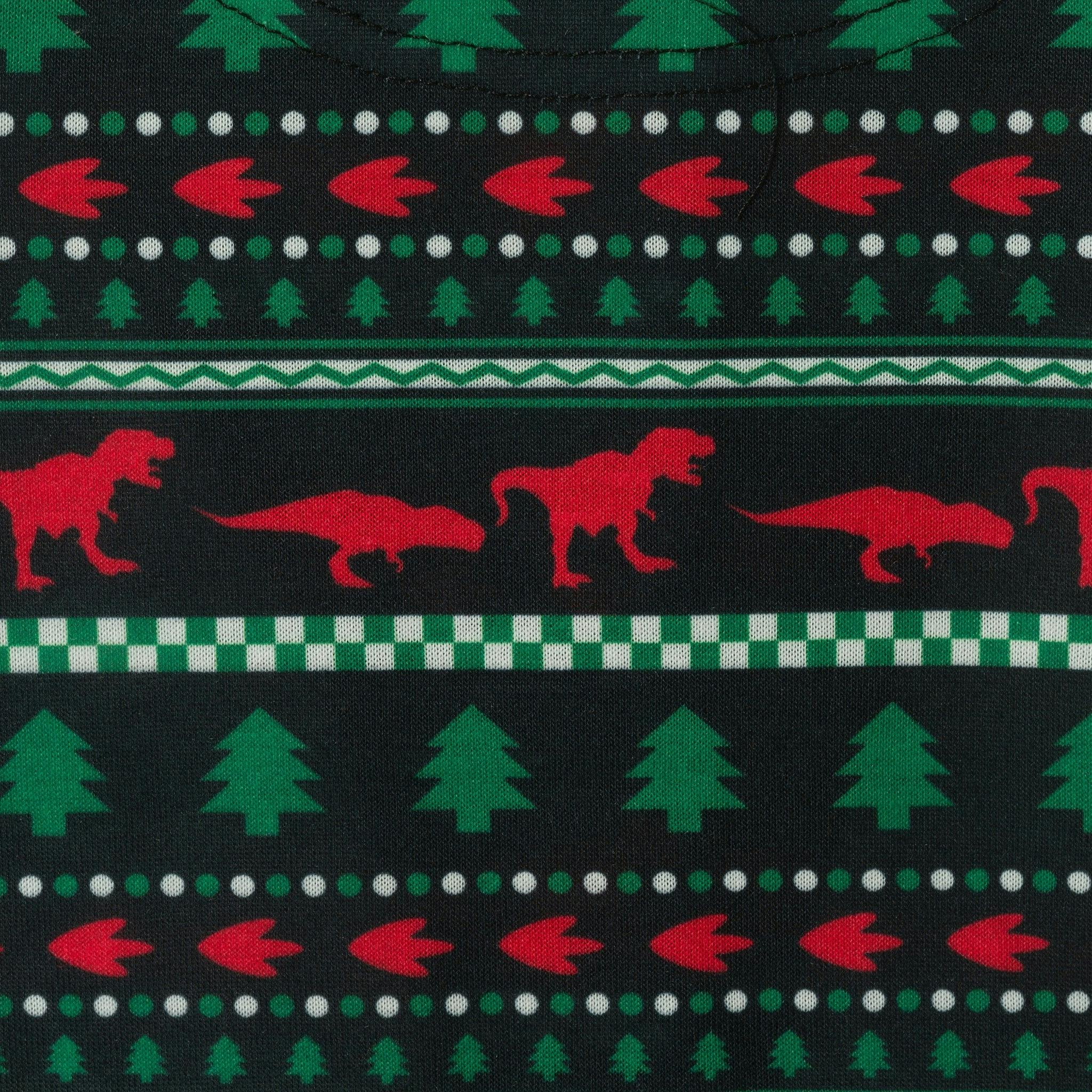 Boys Buttondown Pajama Set | Holiday Dinos