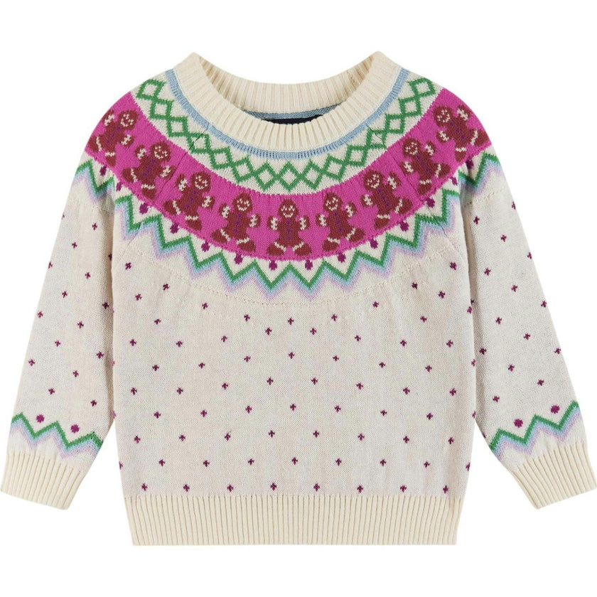 Infant White Fair Isle Sweater & Jegging Set