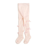 Blush Velvet Bow Tights