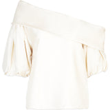 Women's Satin Georgia Top, Cream