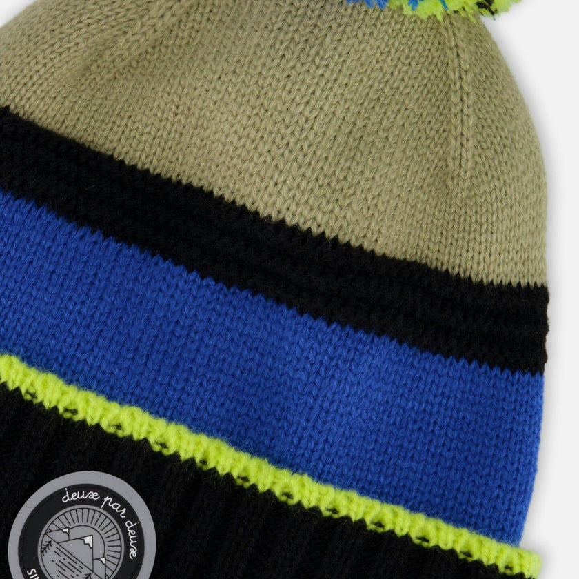 Lined Knit Pompom Hat