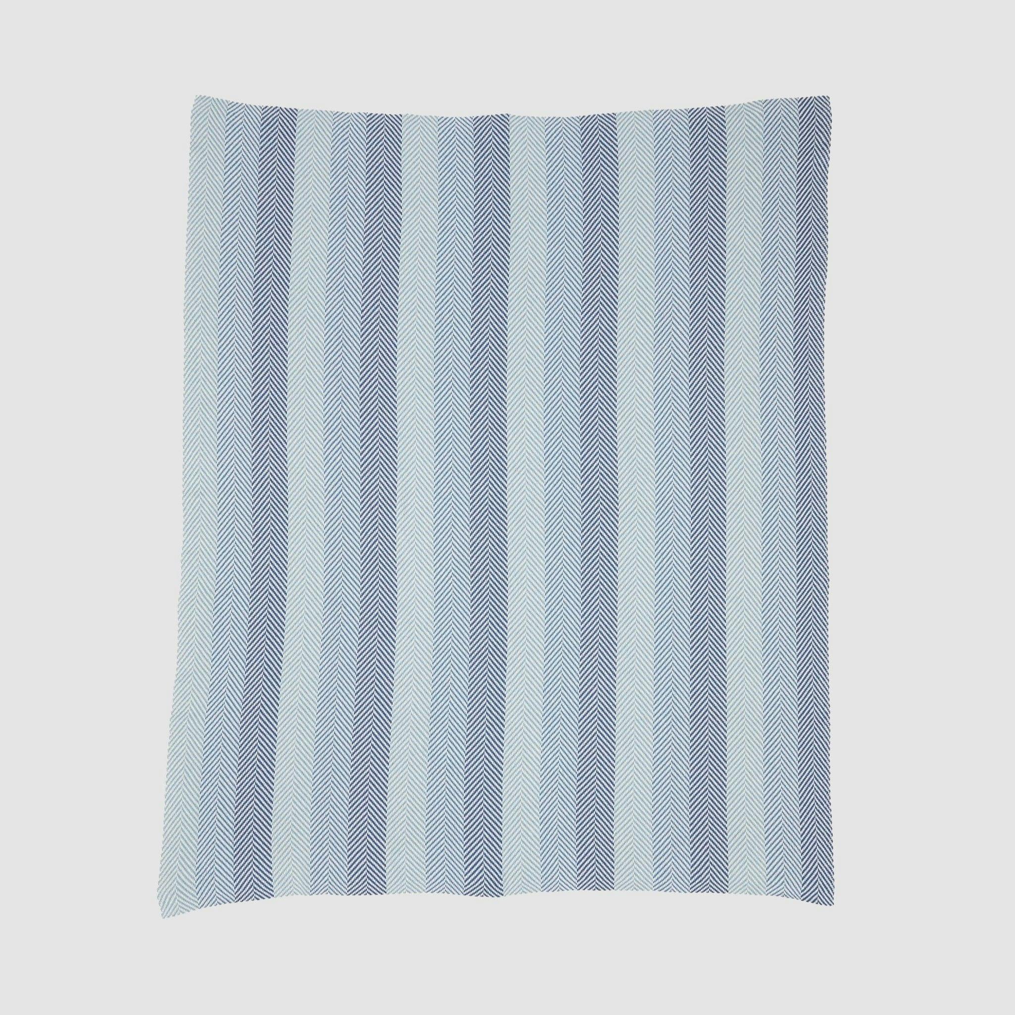 Cotton Sustainable Knit Striped | Chevron Throw Blanket - Herringbone Hues