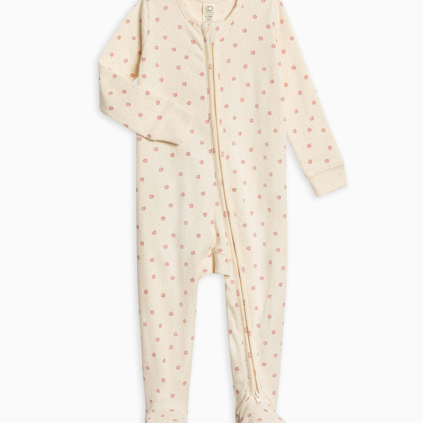 Peyton Zipper Sleeper Wave Stripe / Rain