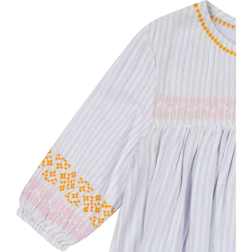 Ella Popover Stripe Dress, Stripes
