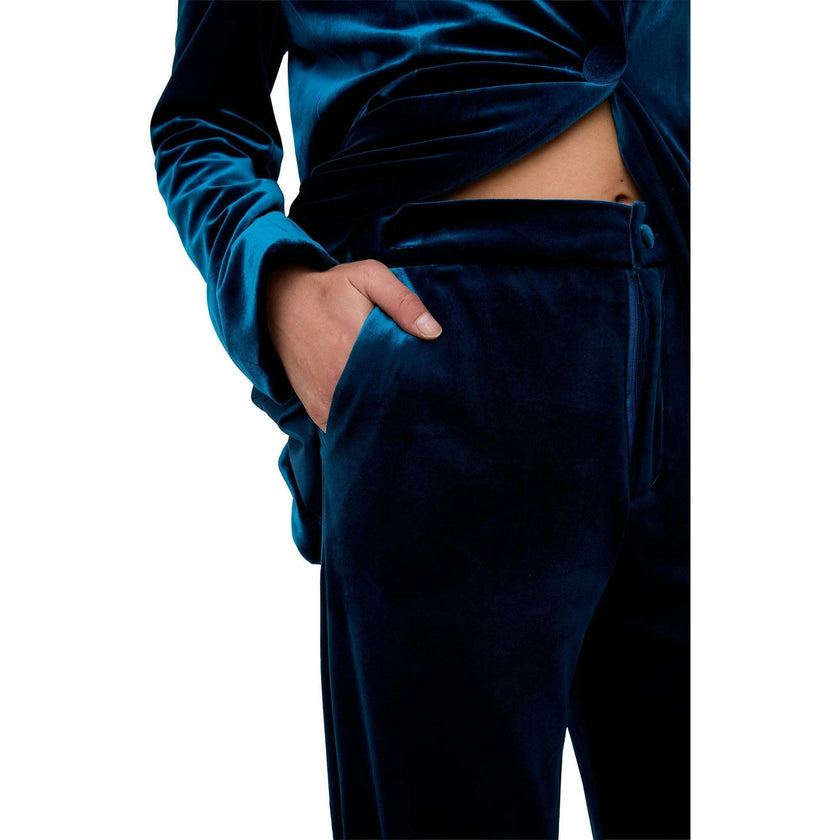 Valerie Straight Leg Velvet Trouser