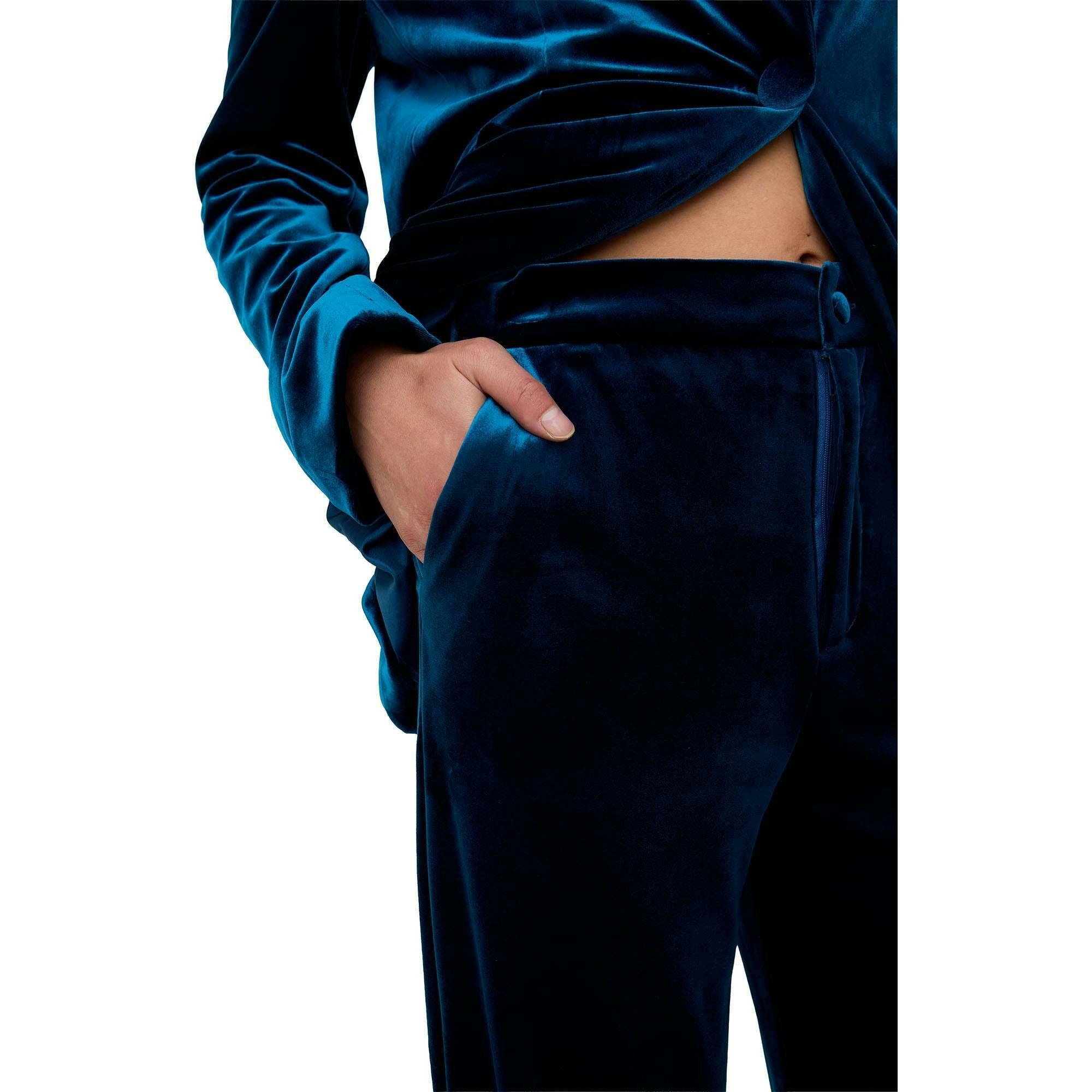 Valerie Straight Leg Velvet Trouser