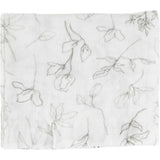 Organic Cotton Muslin Swaddle Blanket - Pencil Floral