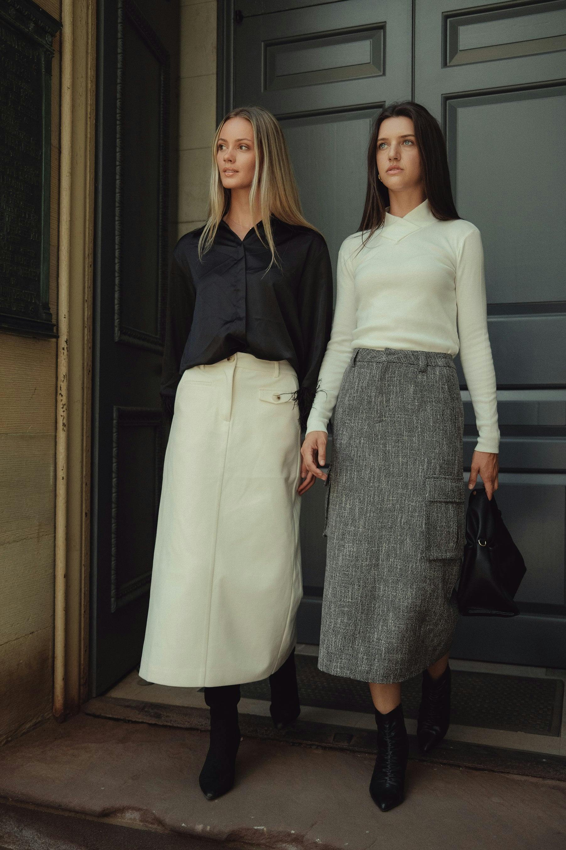 Wool Cargo Skirt