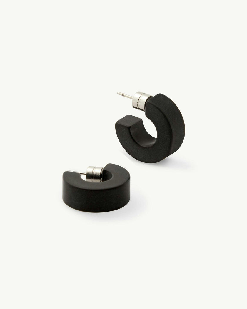 Muse Hoops in Black Matte