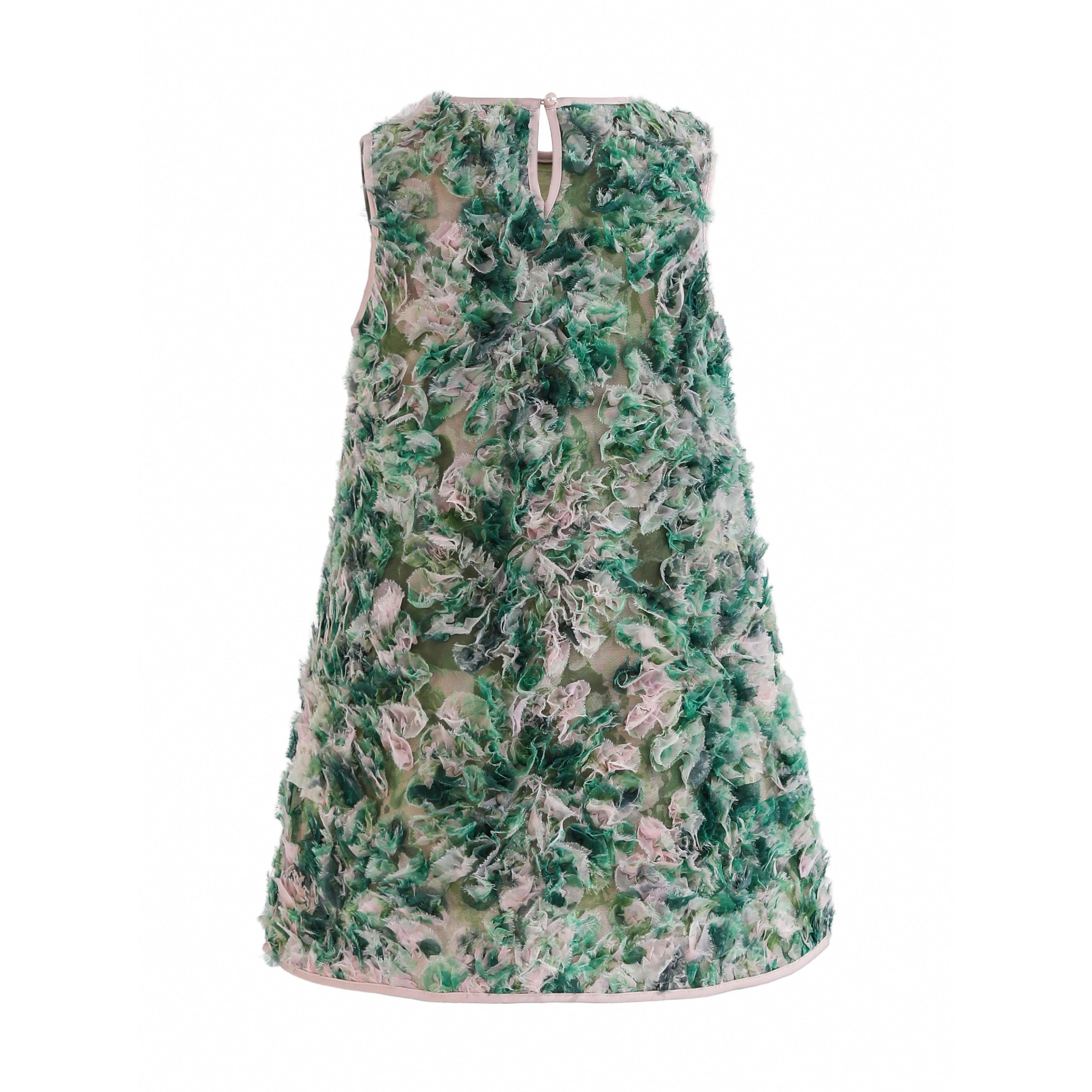 Green Sylvie Floral Textured Dress