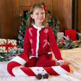 Candy Cane Intarsia Cardigan