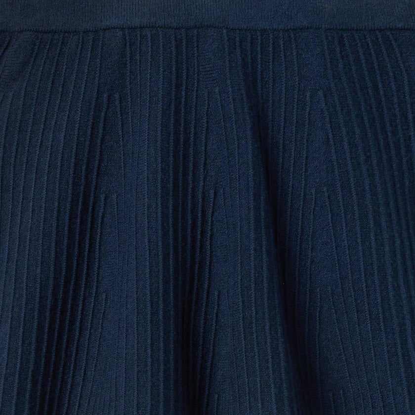 Ribbed Sweater Skirt, navy blue