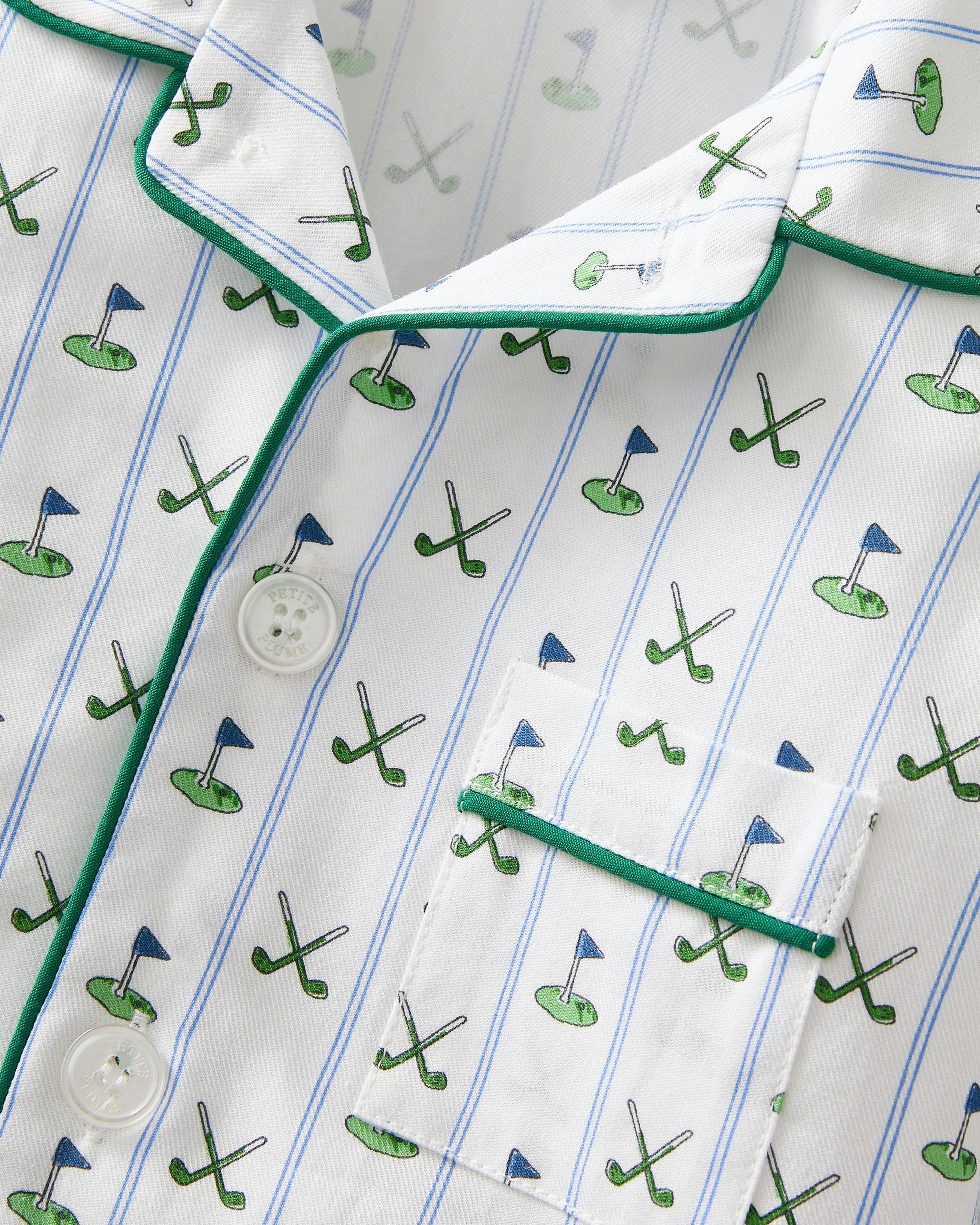 Kid's Twill Pajama Set in Fairway Stripe