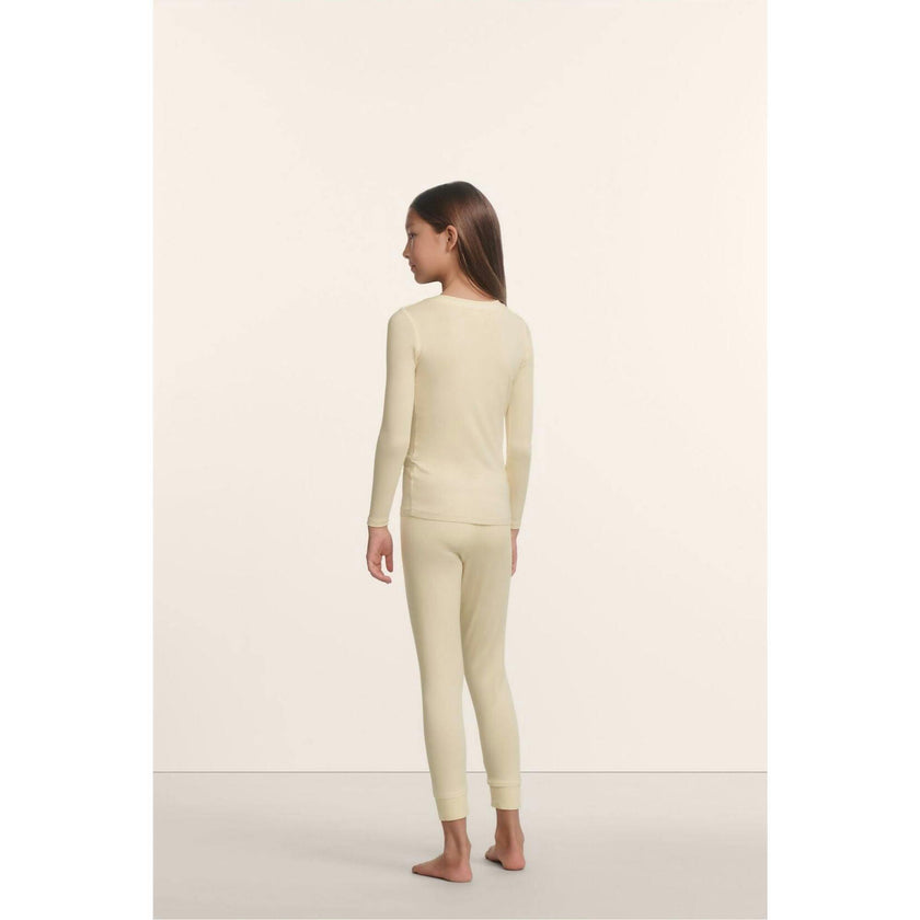 Kids TENCEL™ Modal Unisex Long PJ Set, Yellow