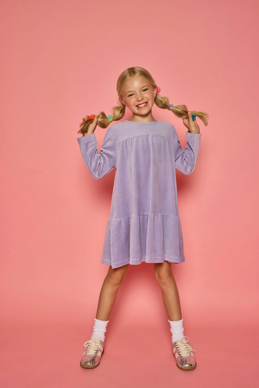 Lisle Dress - Lavender Velour