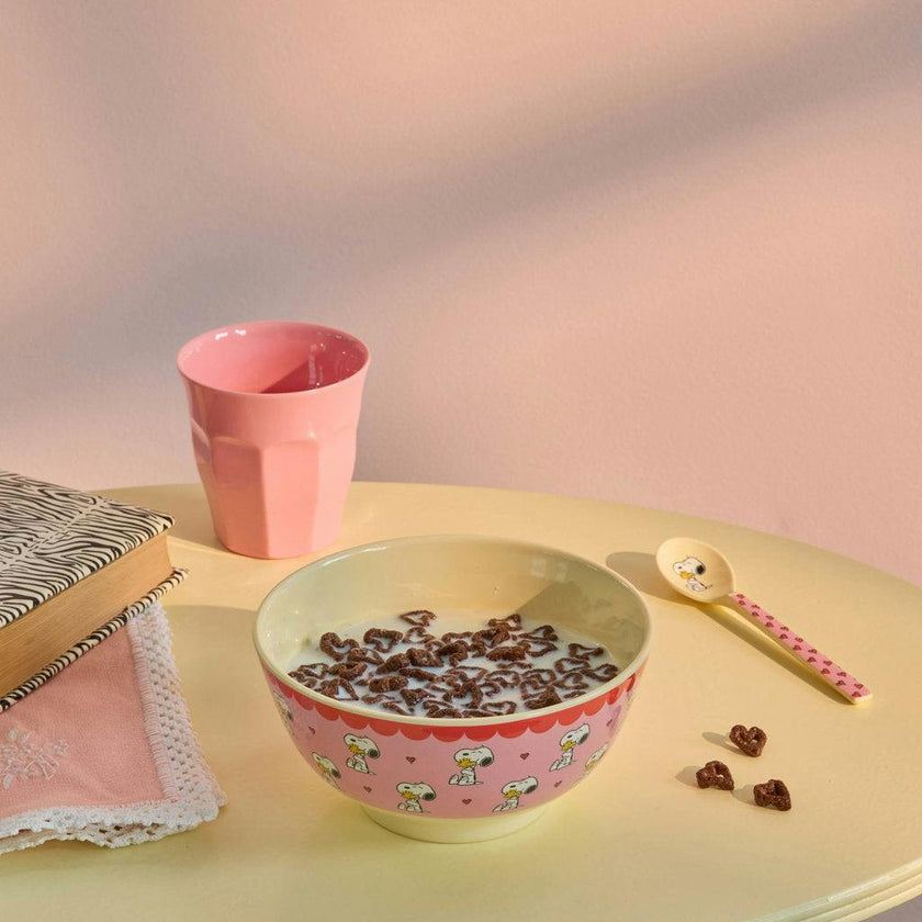Medium Bowl - Pink- Snoopy Print -