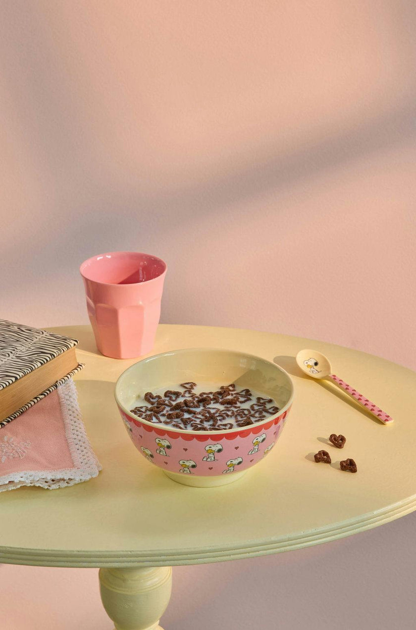 Medium Bowl - Pink- Snoopy Print -