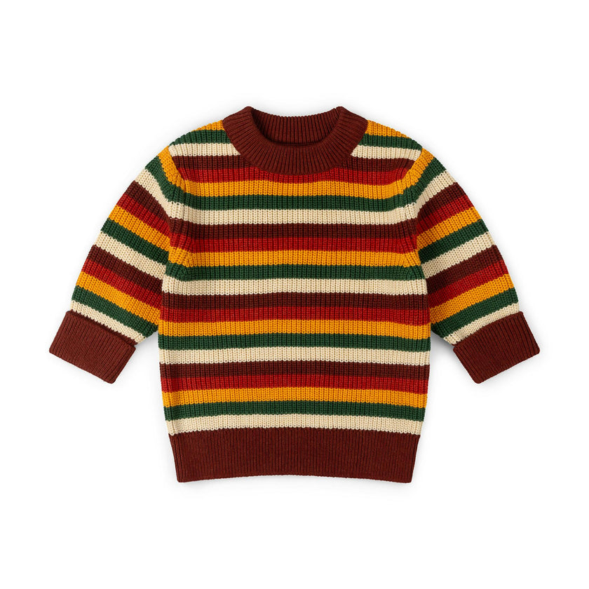 Hazel Rainbow Snuggly Knitted Jumper, Multi