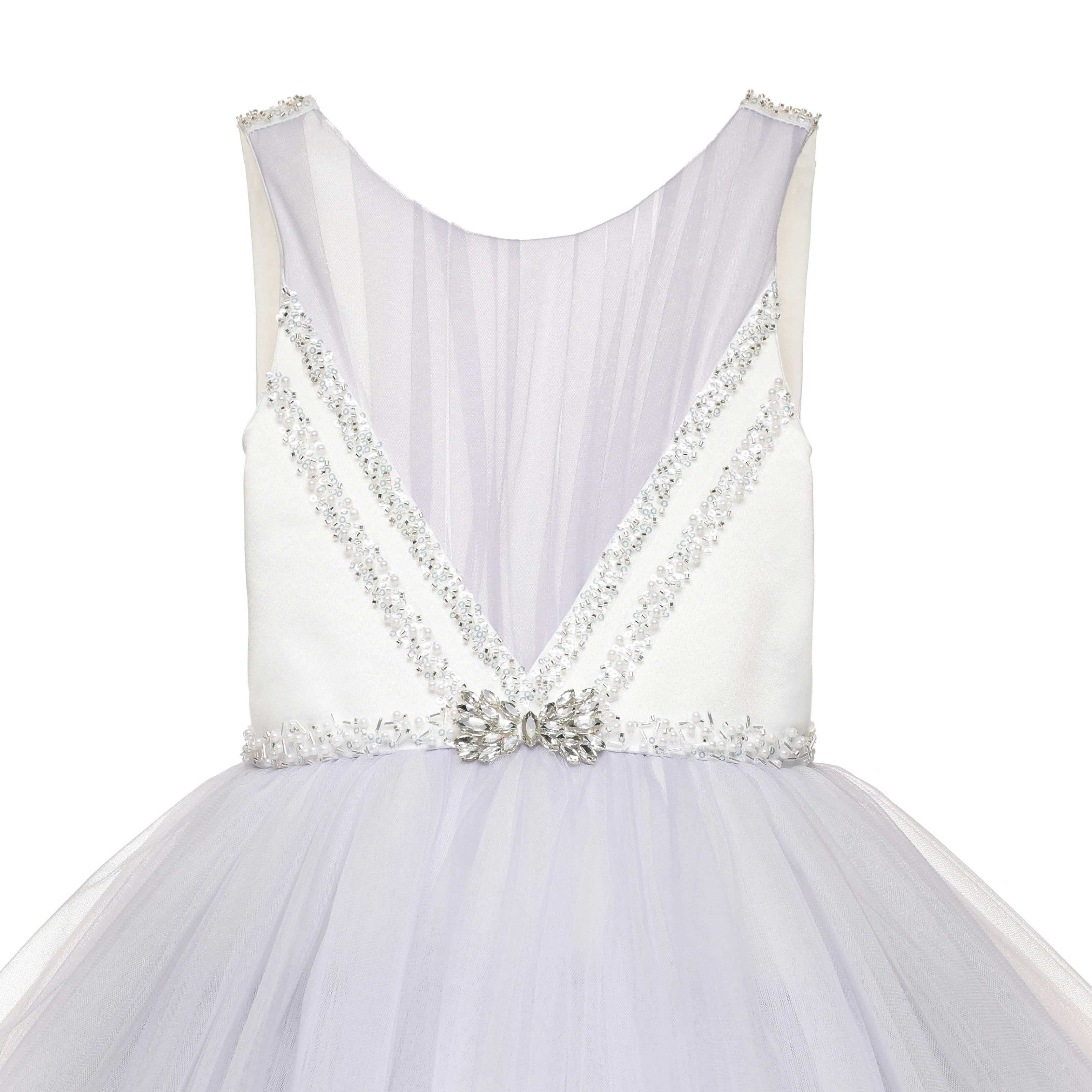 Lavender Matilda Embellished Tulle Occasion Gown