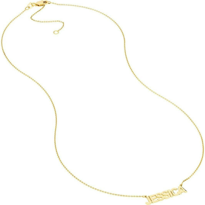 Block Letter Nameplate Necklace