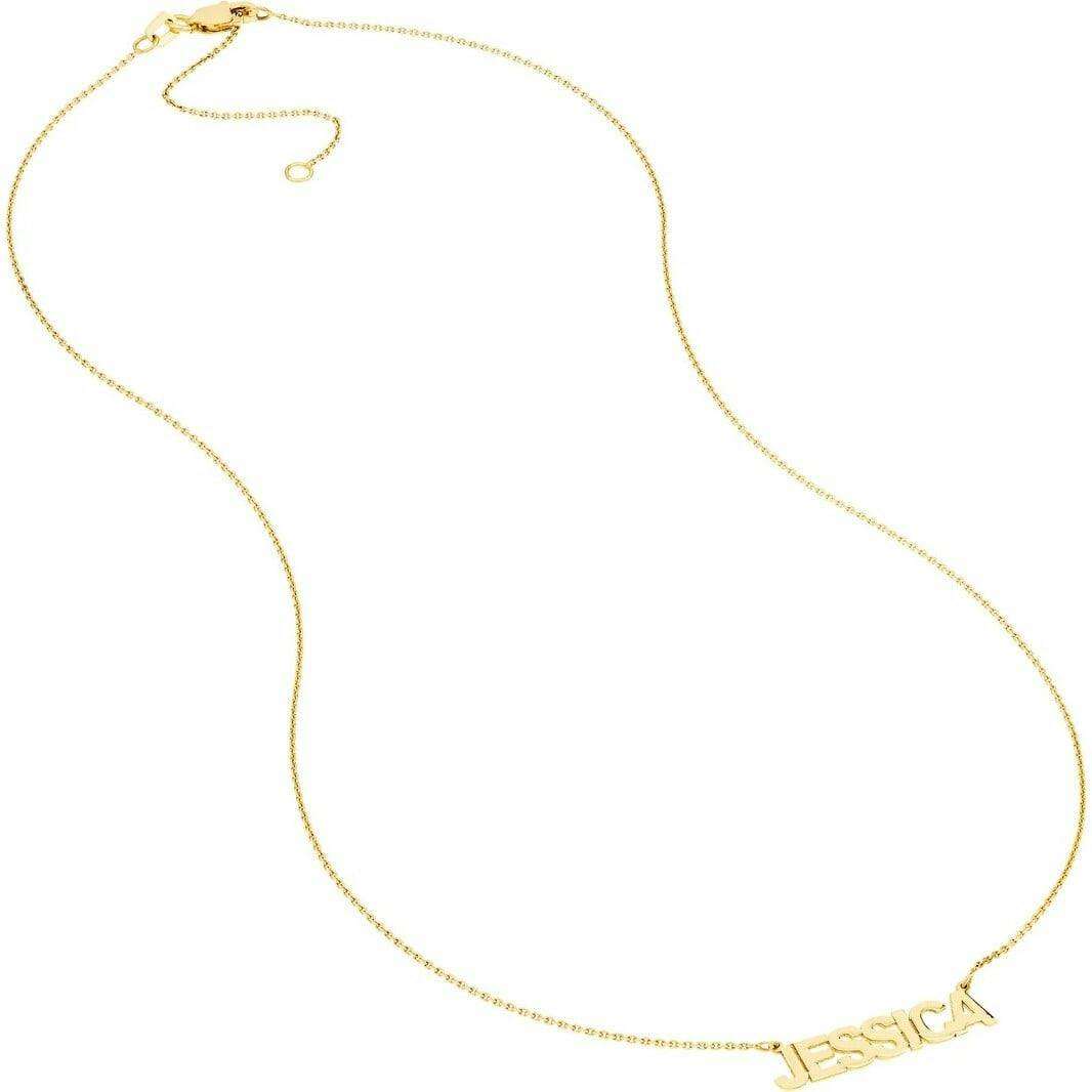 Block Letter Nameplate Necklace
