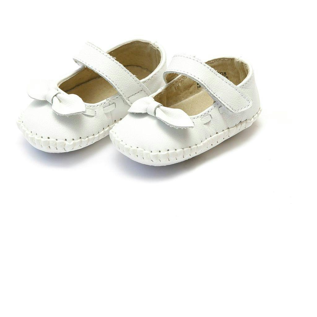 White Clara Leather Mary Jane