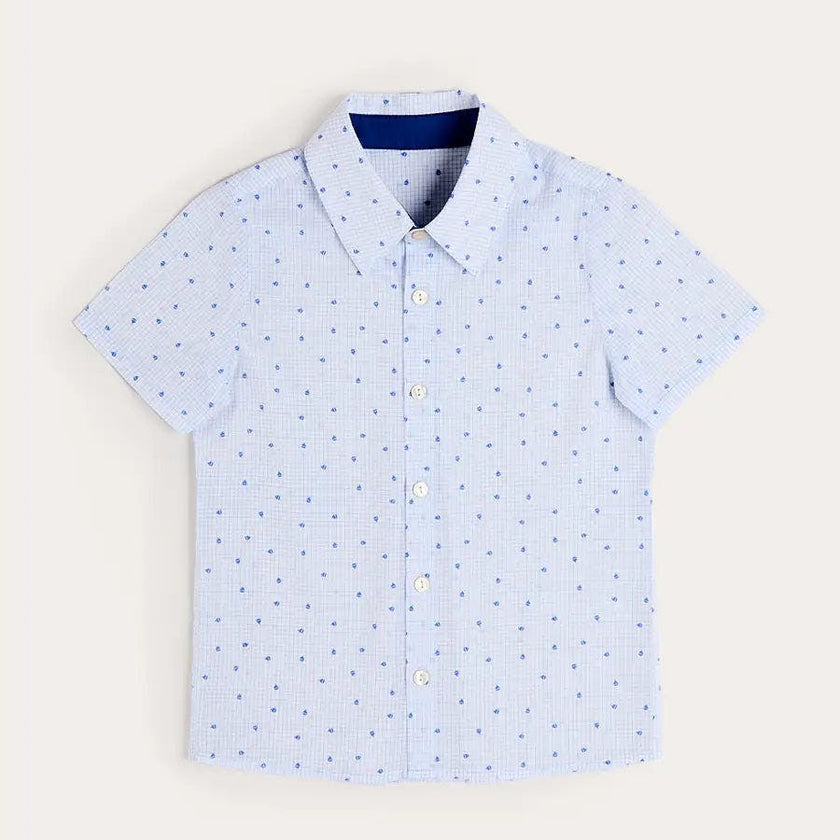 Noah Check Short Sleeve Shirt in Blue (2-10yrs)