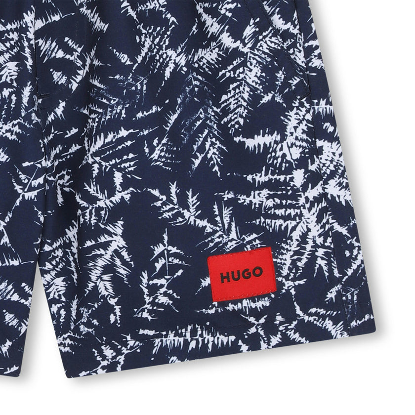 Navy All-Over Print Boys´ Swim Shorts
