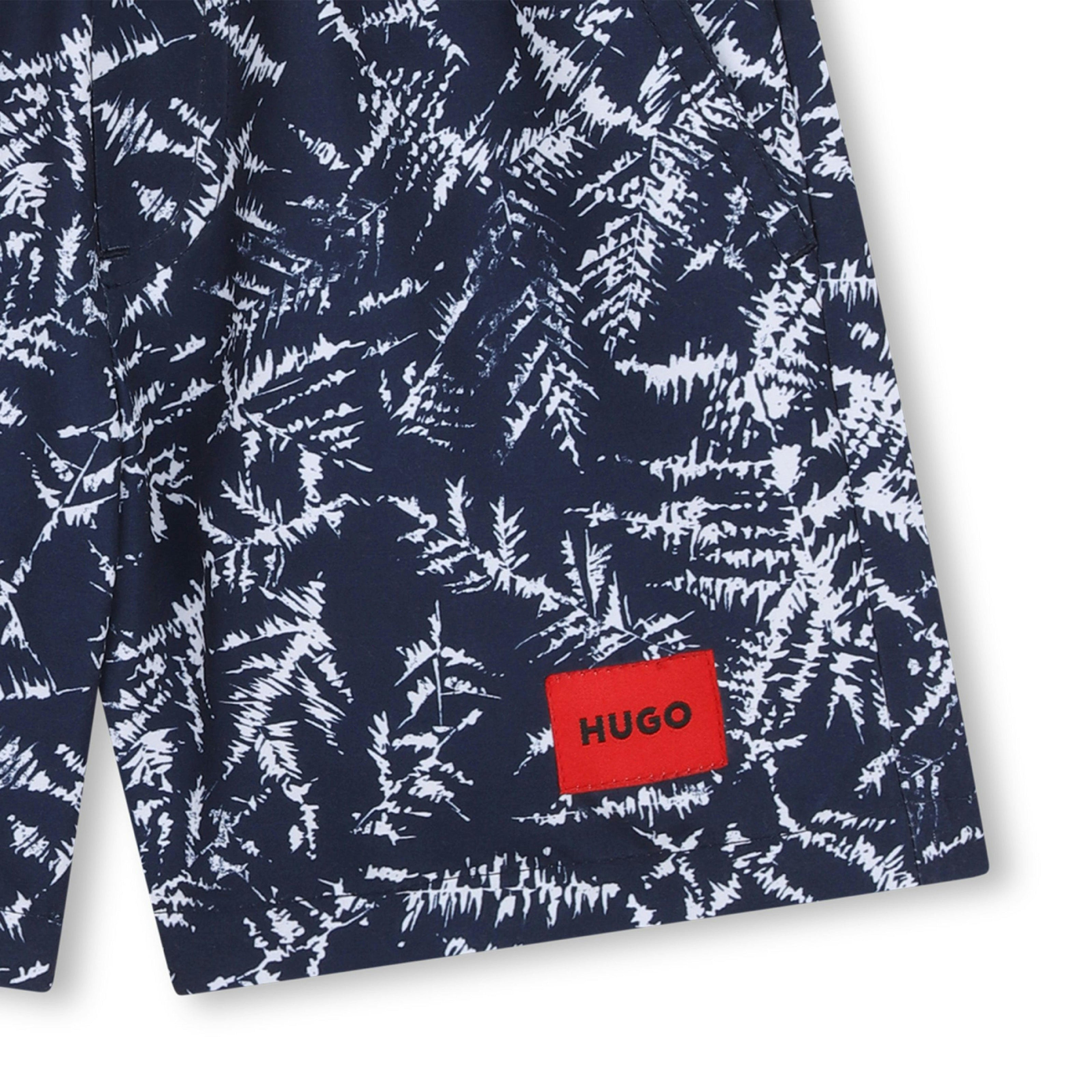 Navy All-Over Print Boys´ Swim Shorts