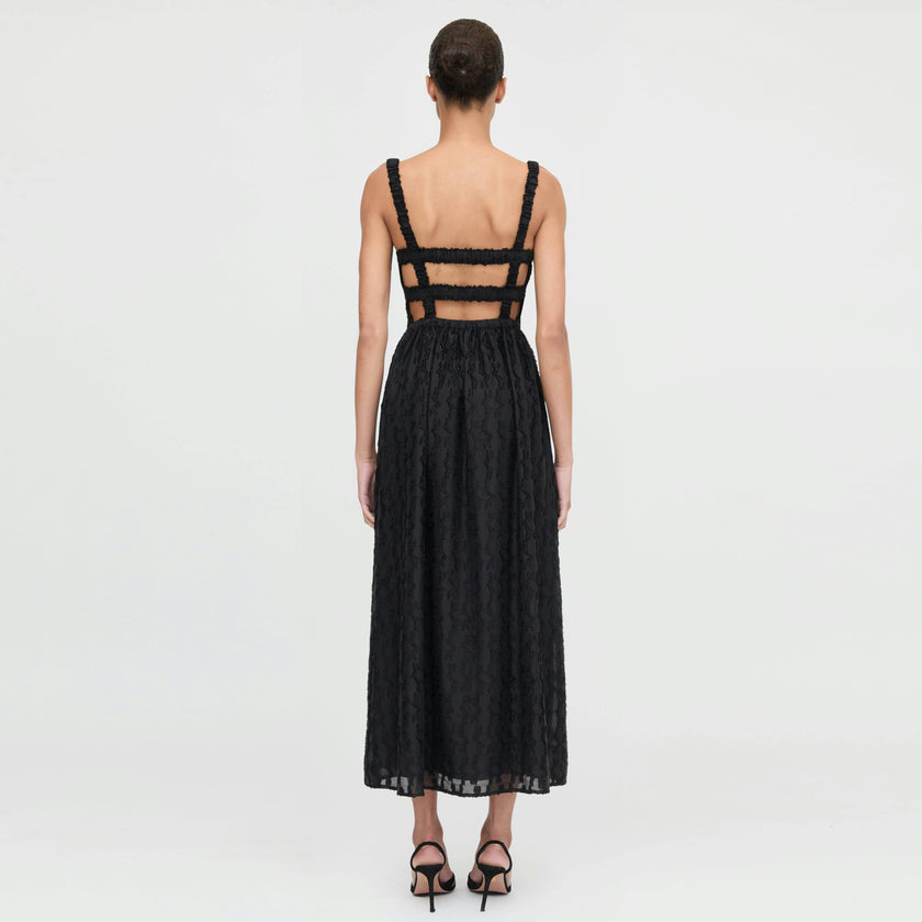 The Anita Nap Dress - Black Fil Coupé