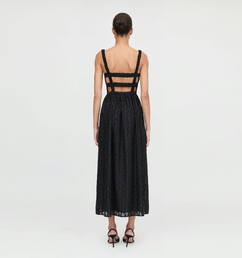 The Anita Nap Dress - Black Fil Coupé