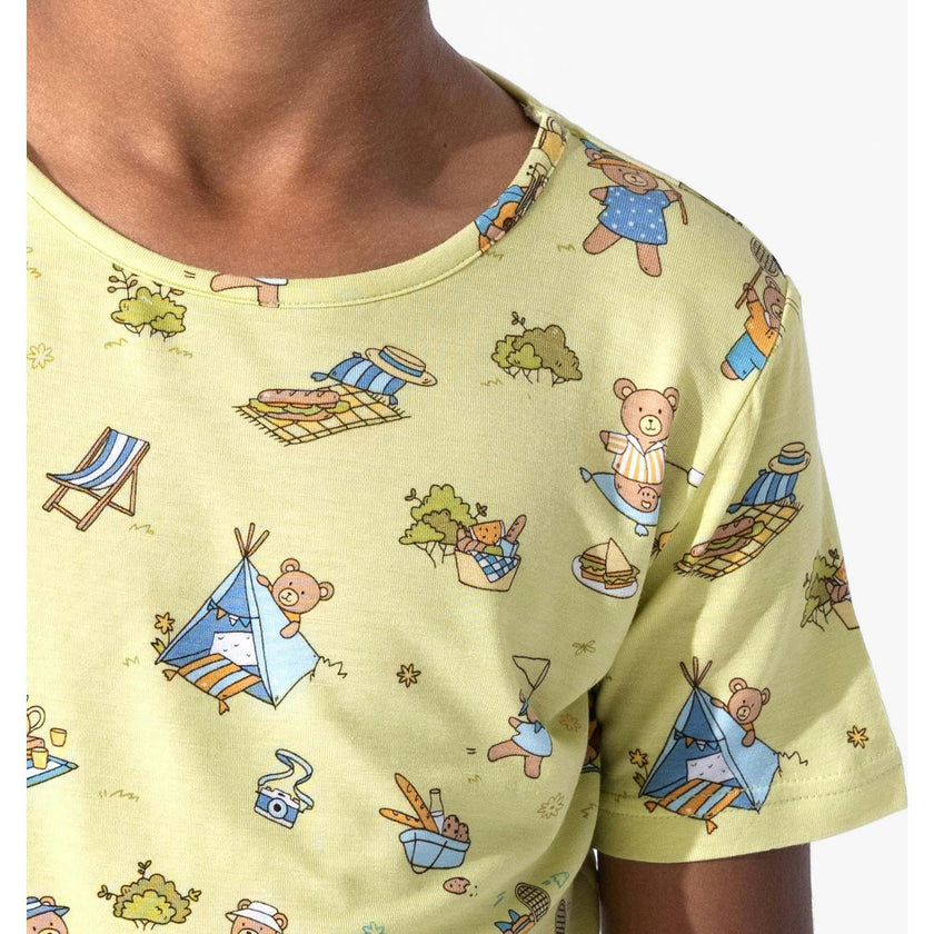 Teddy Picnic Kids Pajama Short Set