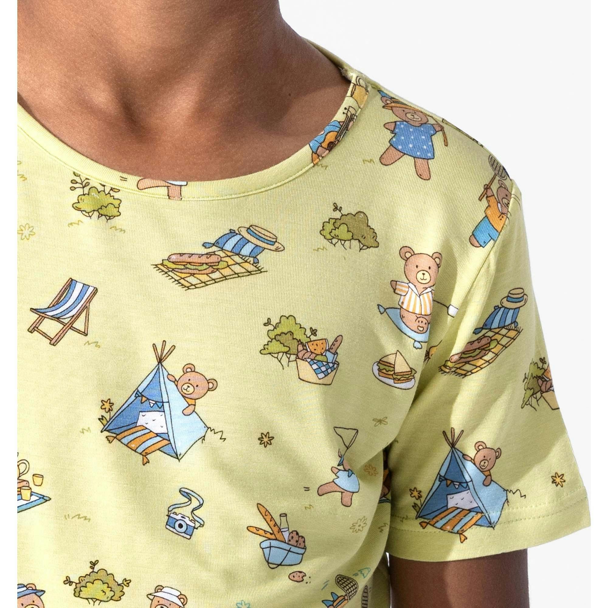 Teddy Picnic Kids Pajama Short Set
