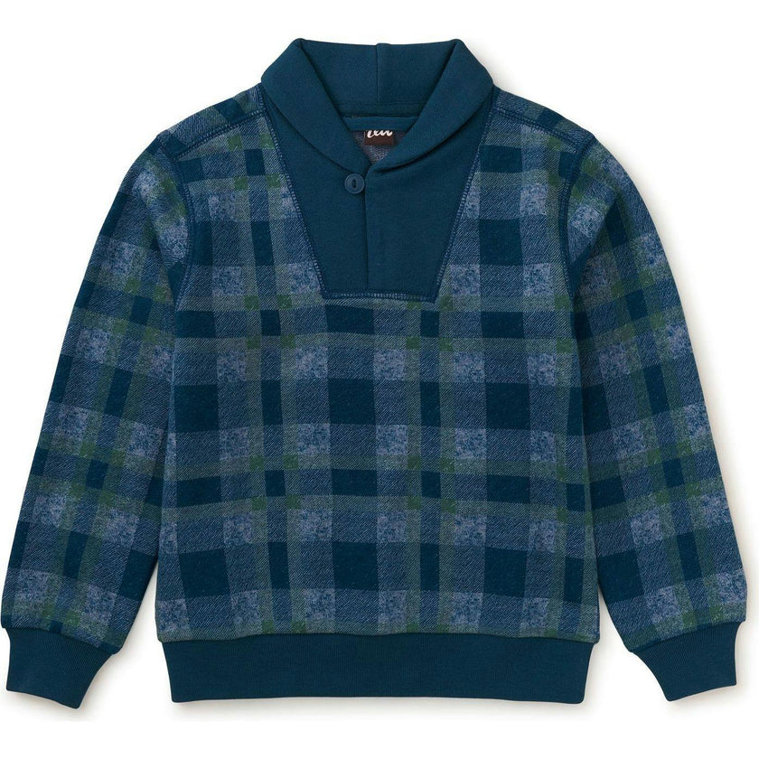 Shawl Collar Popover, Blue
