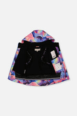 Two Piece Play Snowsuit Pink Mountain Print With Blue Pants