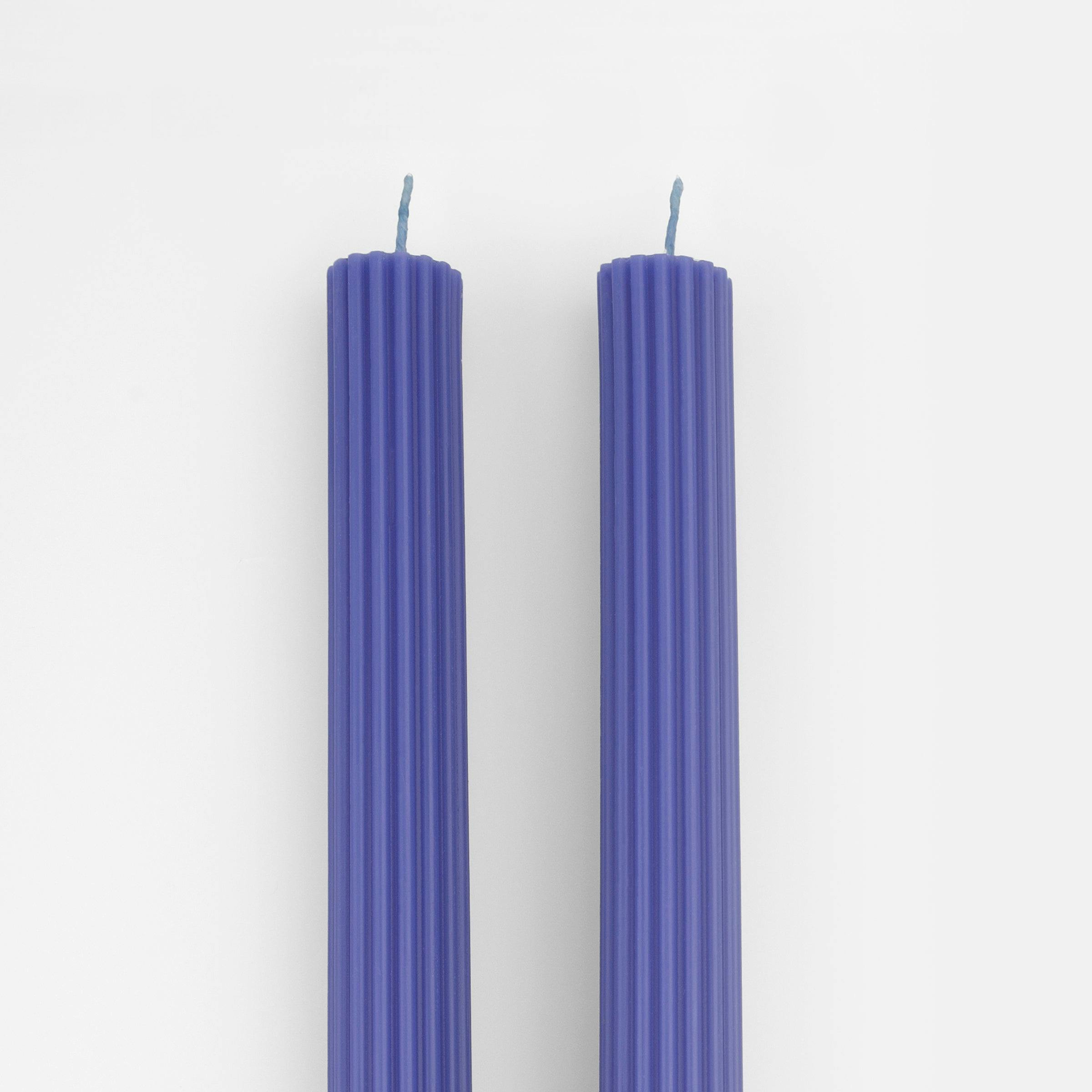 Blue Table Candles