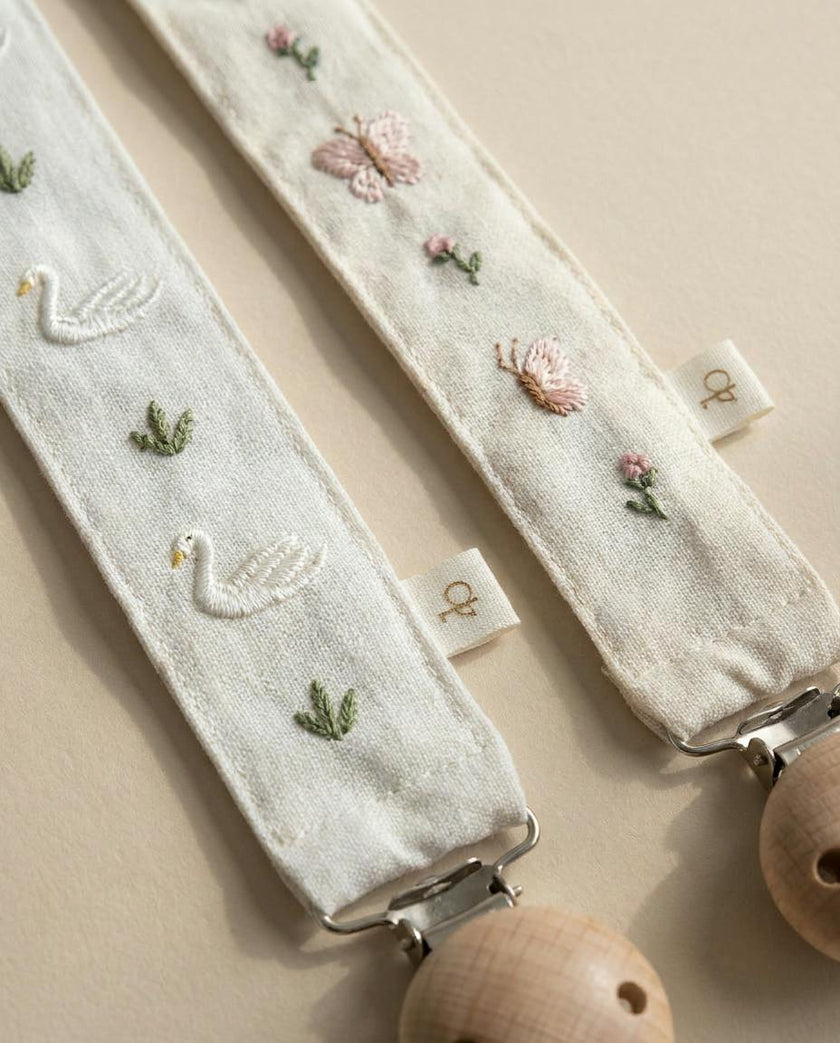 Pacifier Clip Holder (Swan, Butterfly)