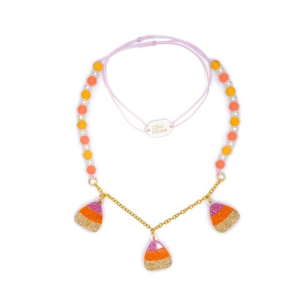 Glitter Candy Corn Necklace