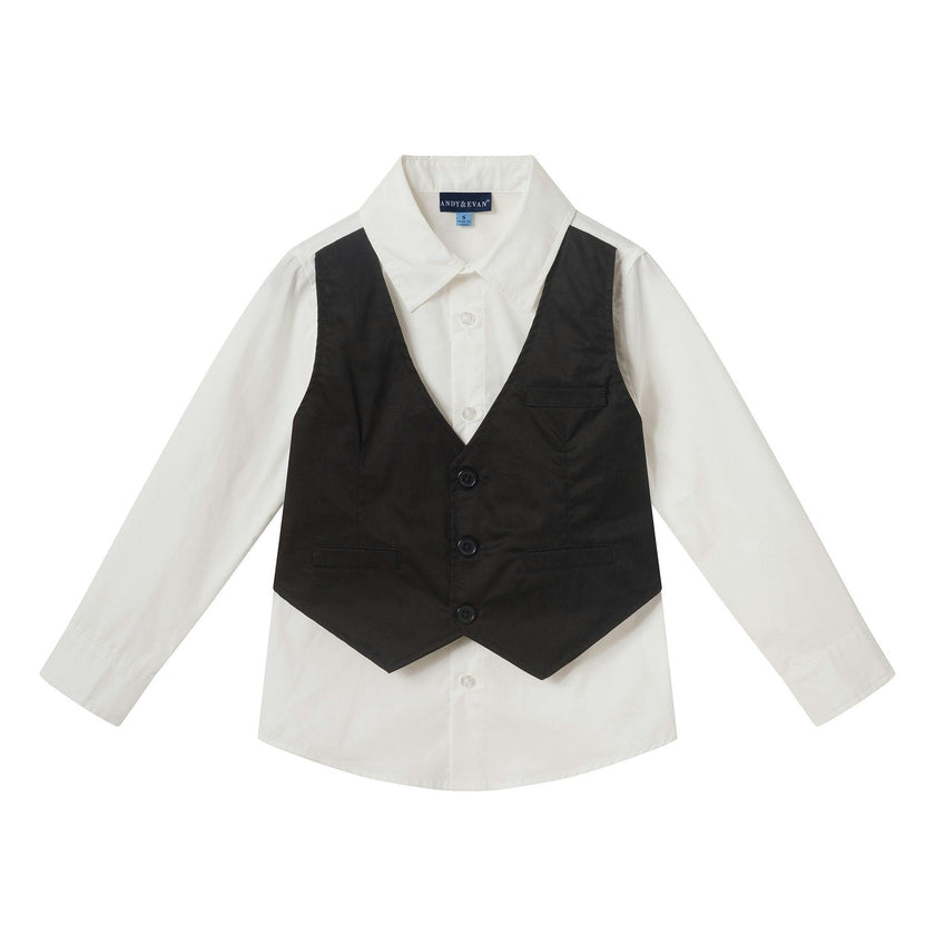 Kids 3-Piece Dapper-in-a-Dash Vest Set | Black