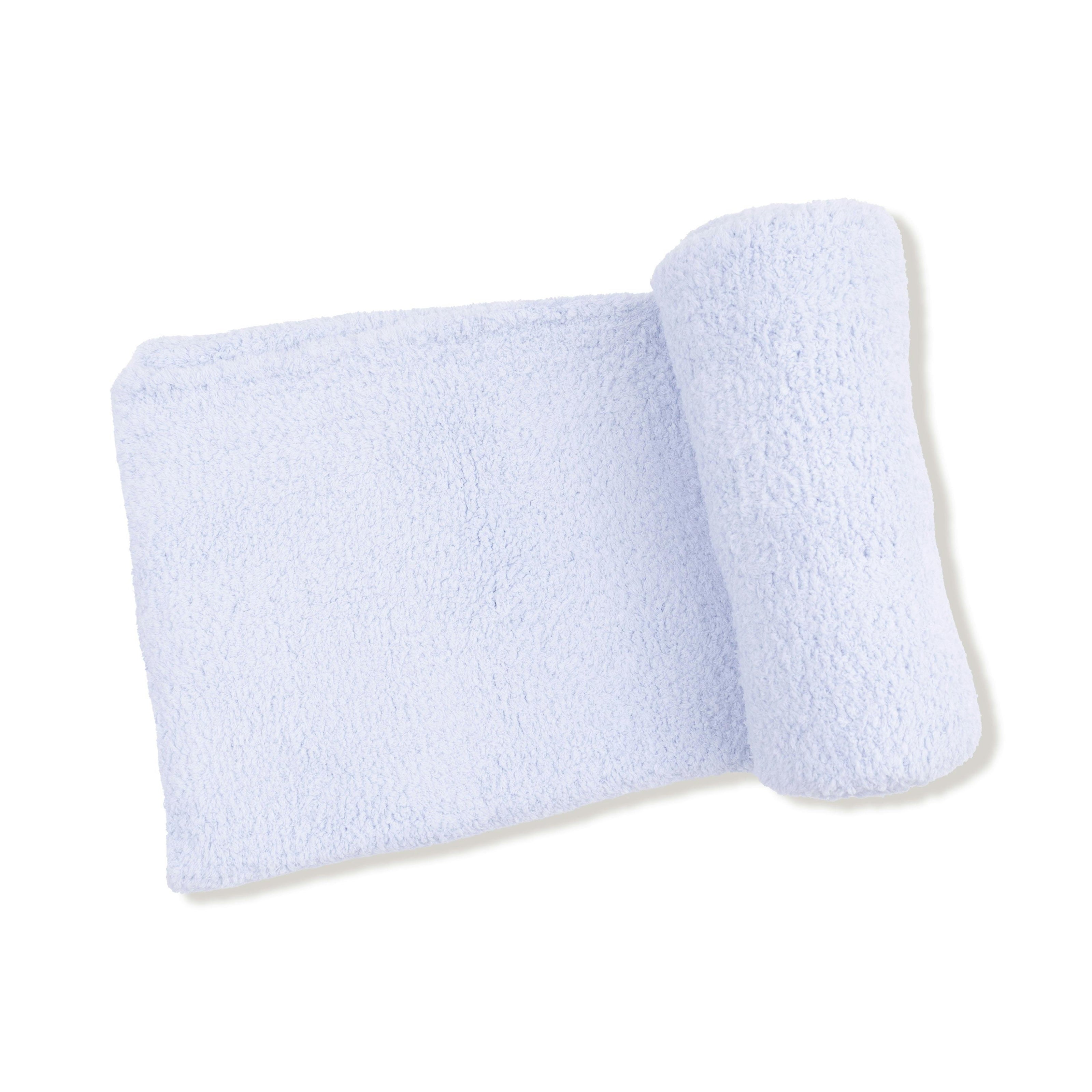 Chenille - Light Blue Stroller Blanket