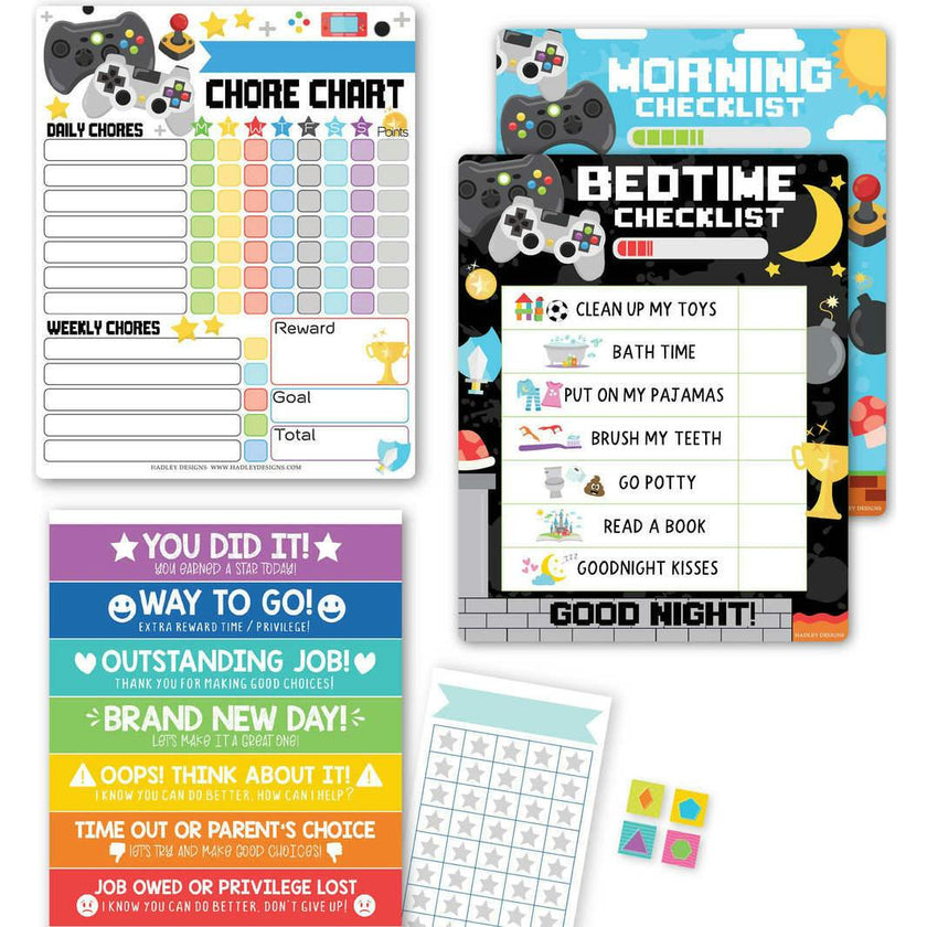 Video Game Kids Chore Chart