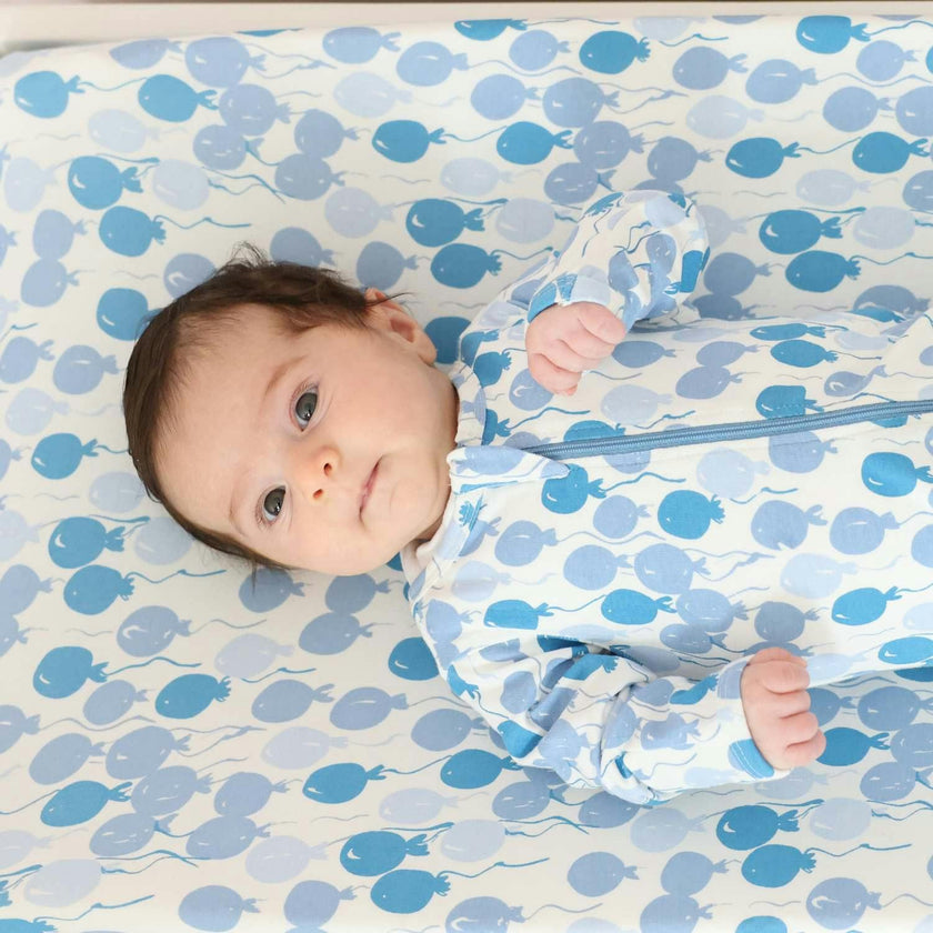 Baby's Print Zipper Footed Onesie