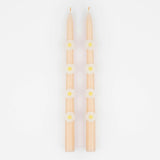 Pink Daisy Taper Candles