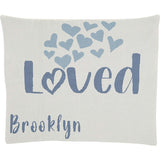 Custom Personalized Baby Sustainable Knit Throw Blanket - Loved Personalized Blanket
