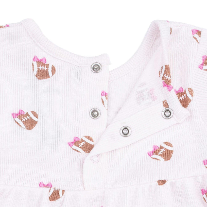 Mini Football Hearts - Simple Dress and Bloomer