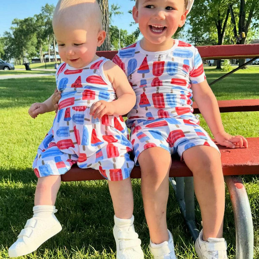 Stretchy Sleeveless Twirl Dress - Popsicles